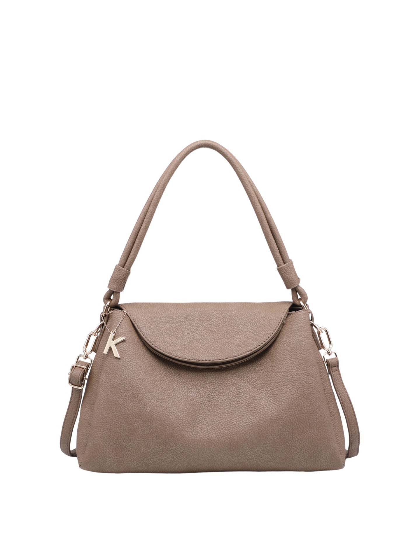 Borsa a Mano in Poliestere 100% Beige Scuro