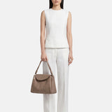 Borsa a Mano in Poliestere 100% Beige Scuro
