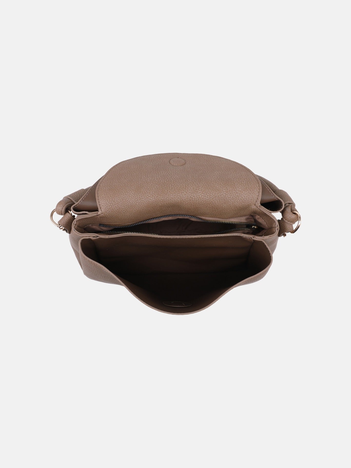 Borsa a Mano in Poliestere 100% Beige Scuro