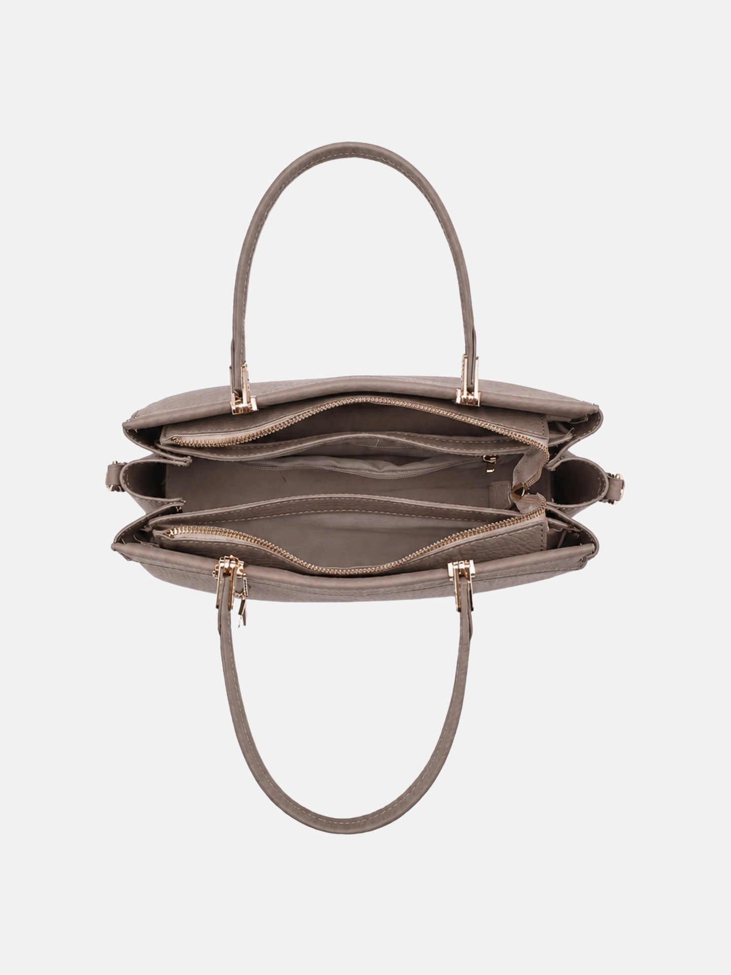 Borsa a Mano in Poliestere 100% Beige Scuro