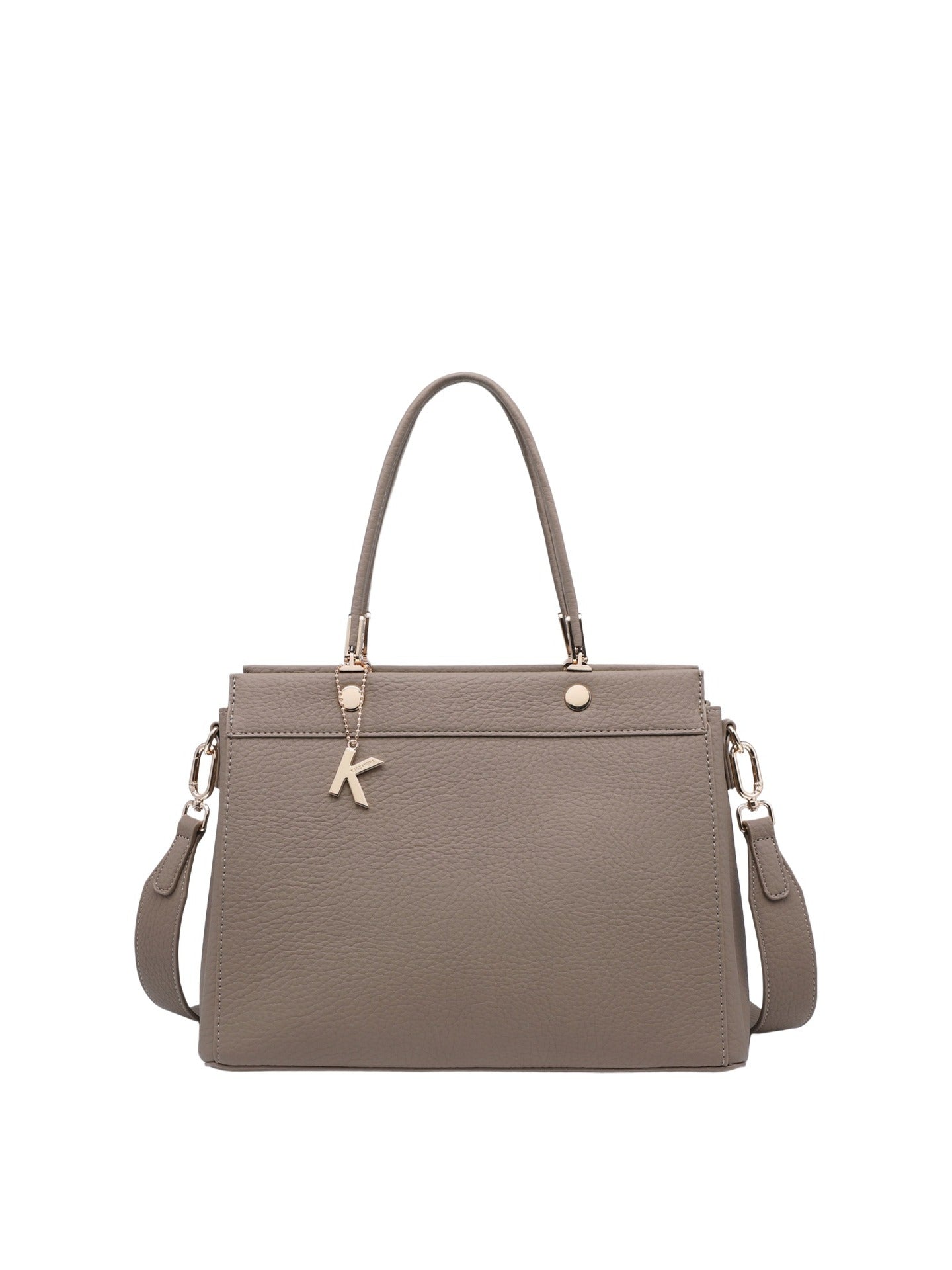 Borsa a Mano in Poliestere 100% Beige Scuro