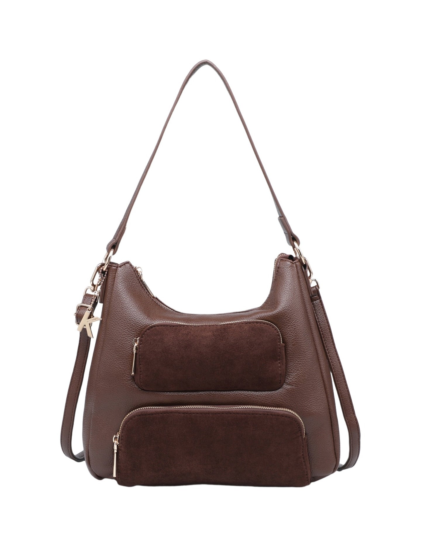 Borsa a Mano in Poliestere 100% Marrone