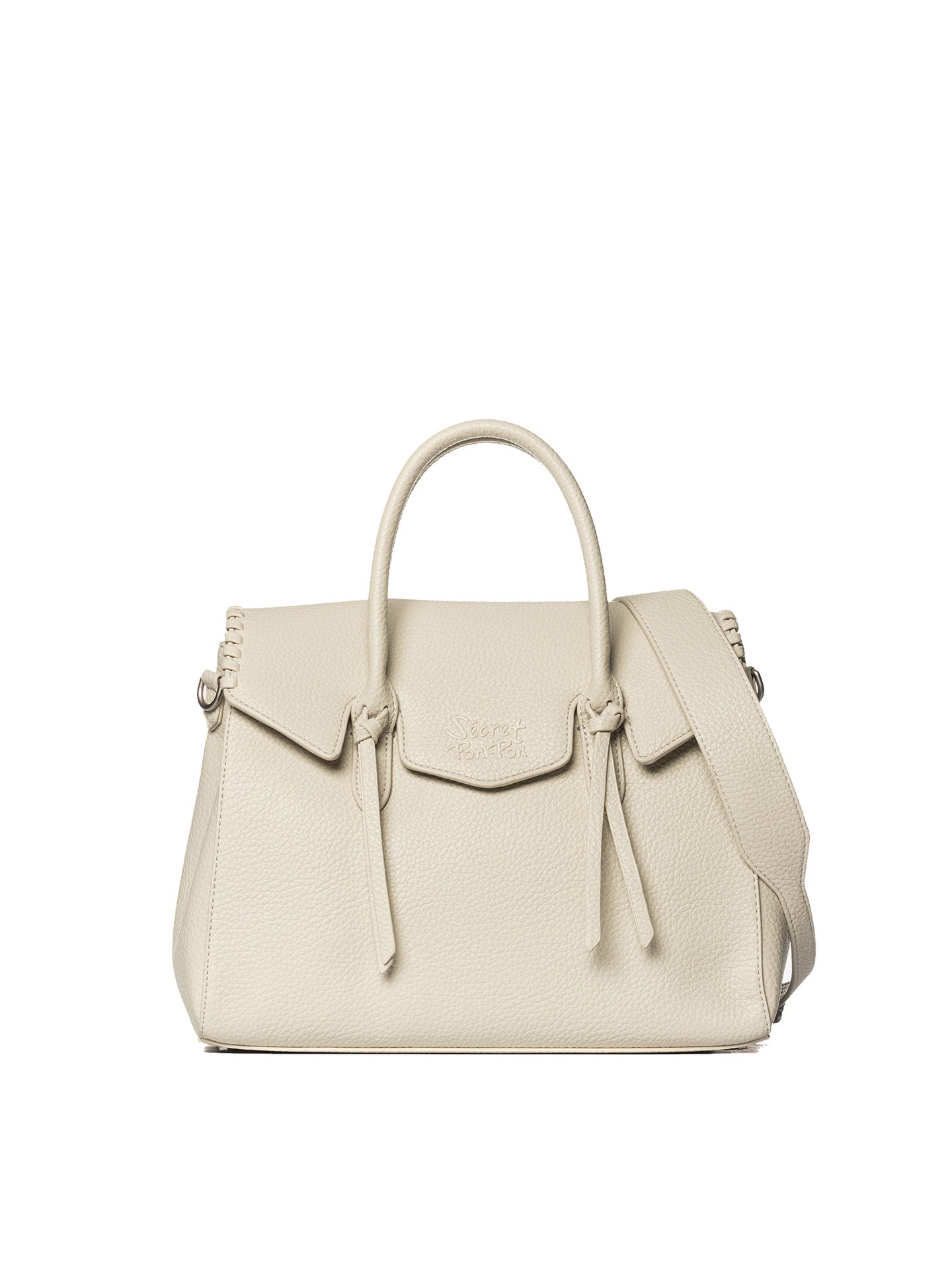 Borsa a Mano in Polyurethane Panna
