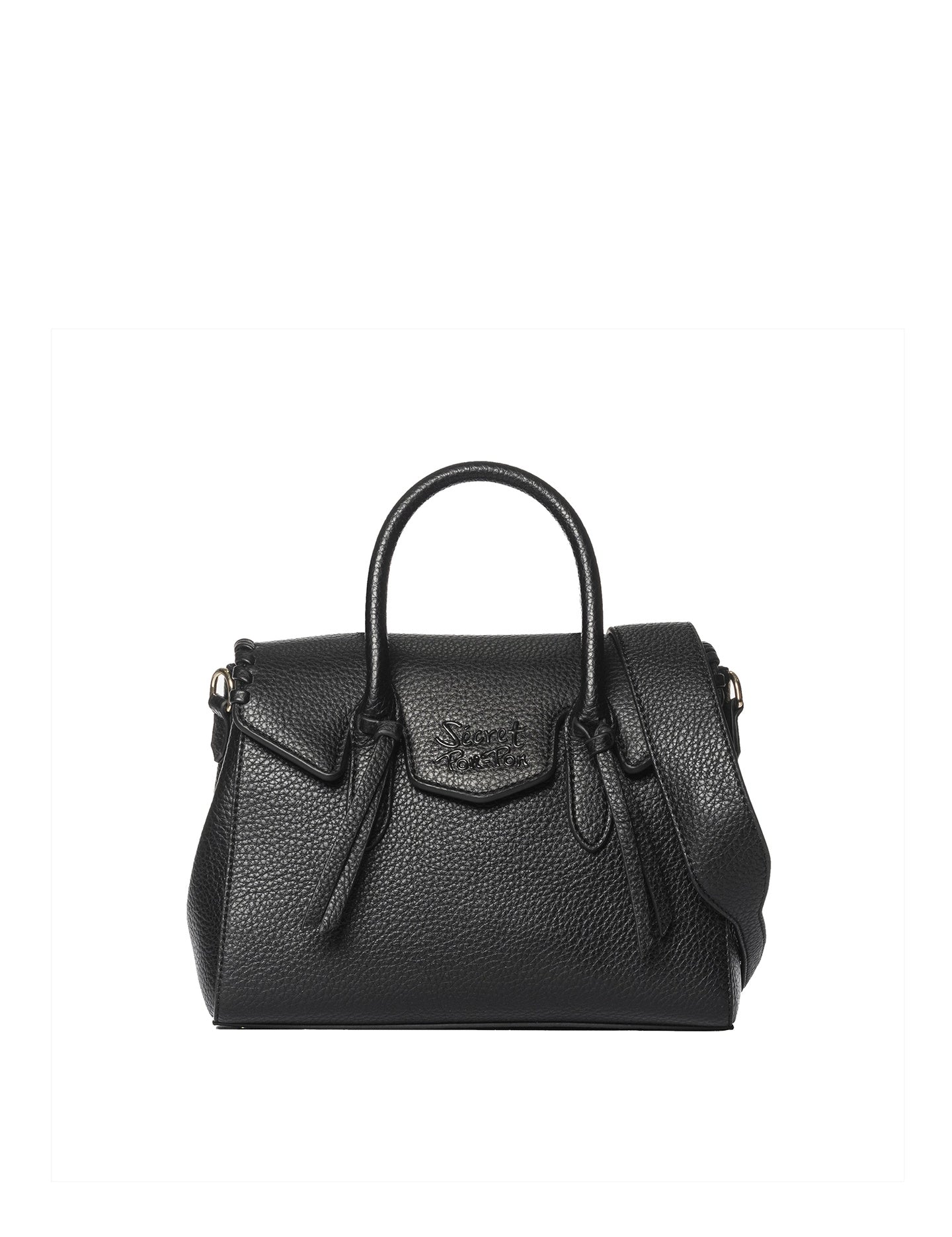 Borsa a Mano in Polyurethane Nero