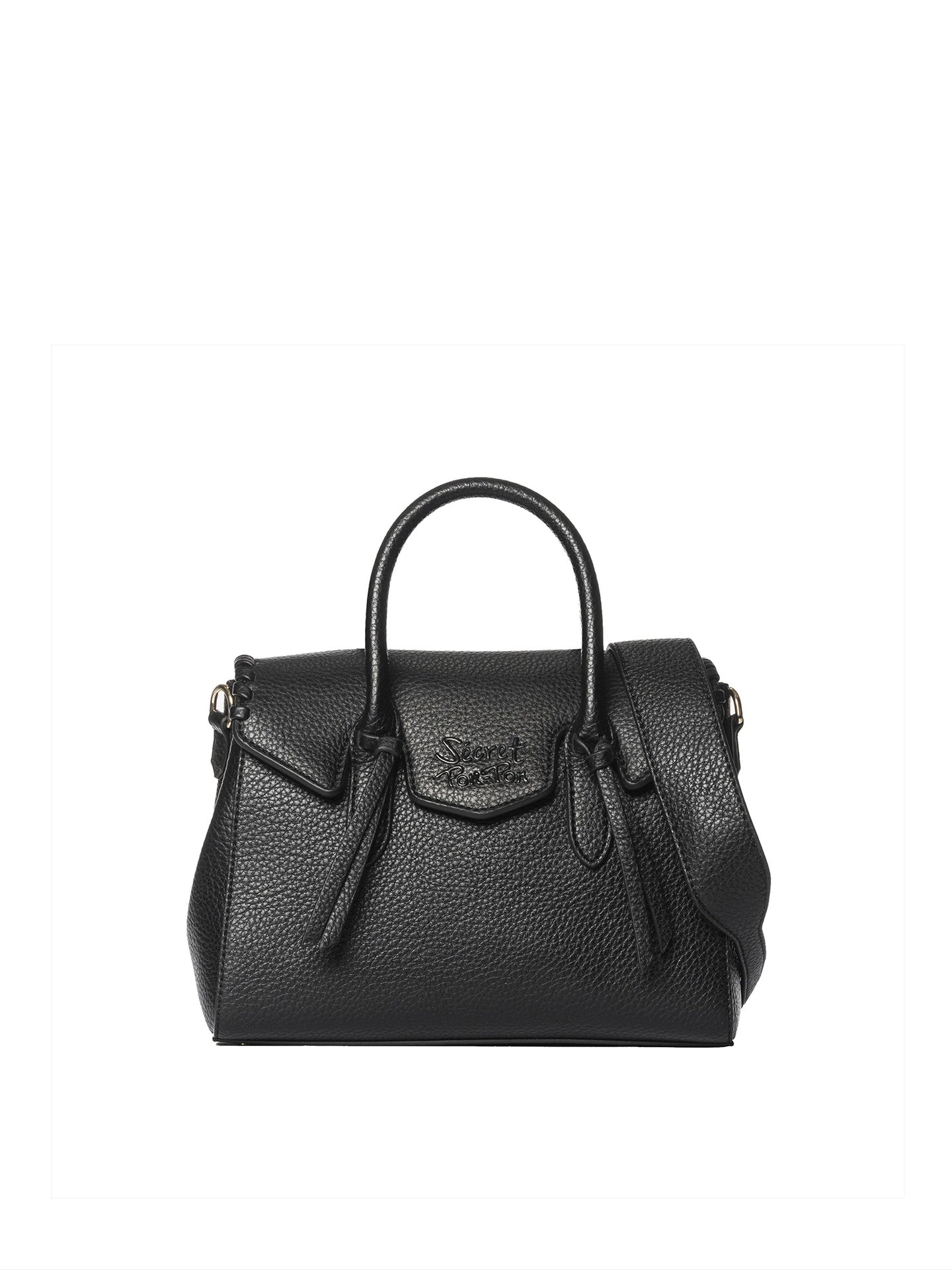 Borsa a Mano in Polyurethane Nero