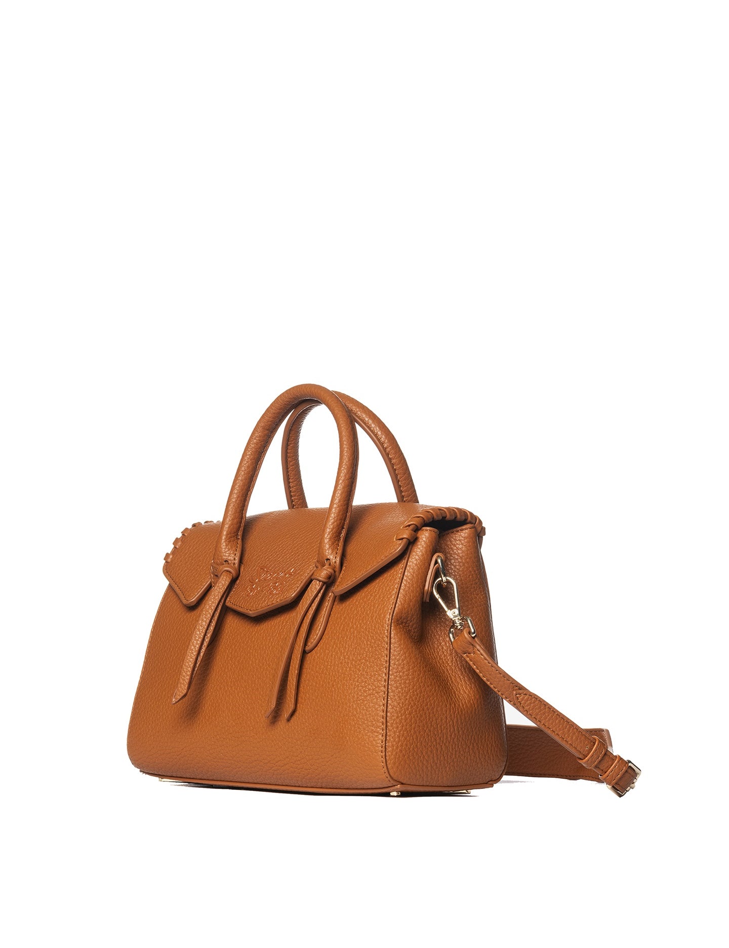 Borsa a Mano in Polyurethane Cognac