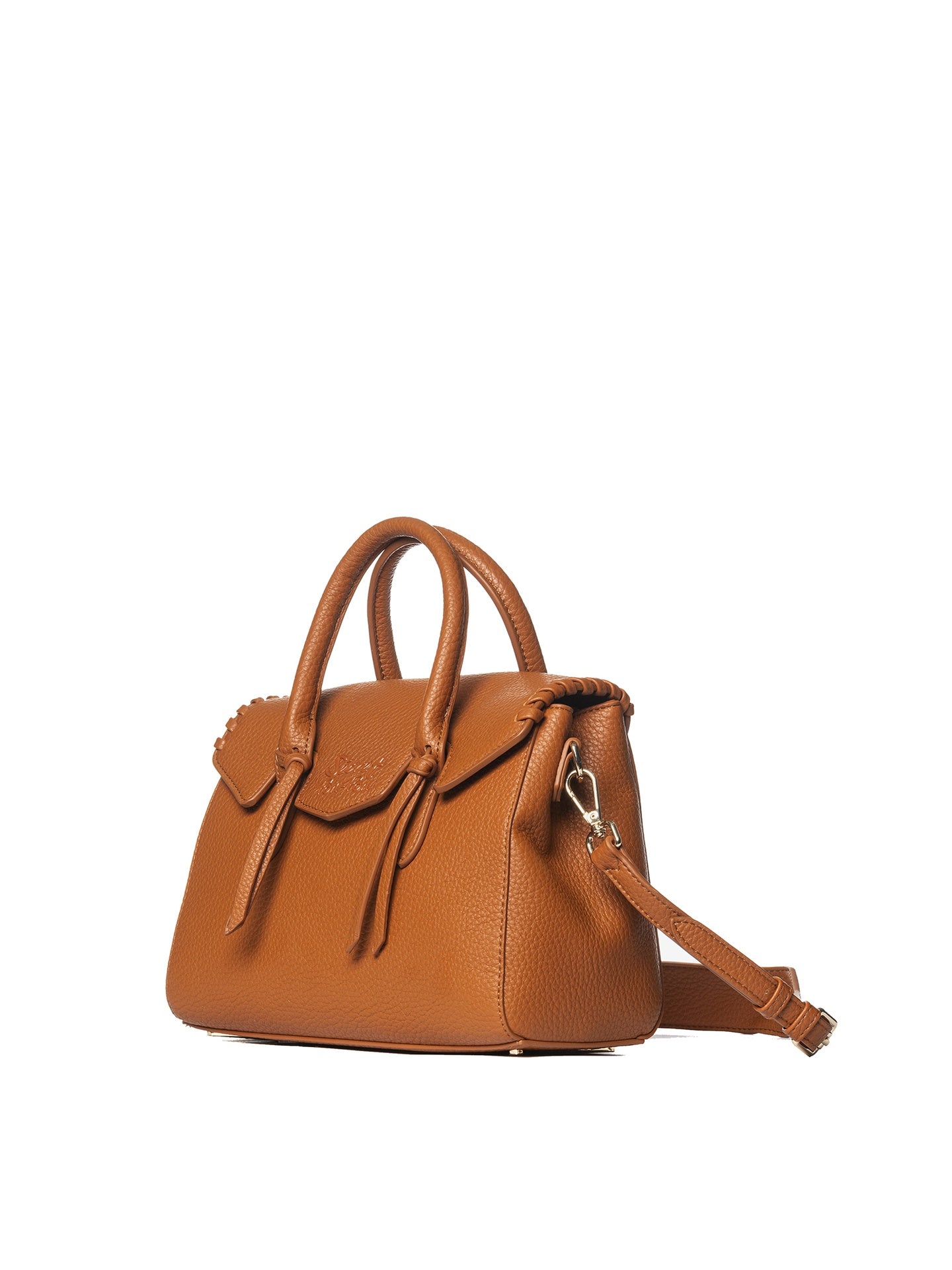Borsa a Mano in Polyurethane Cognac