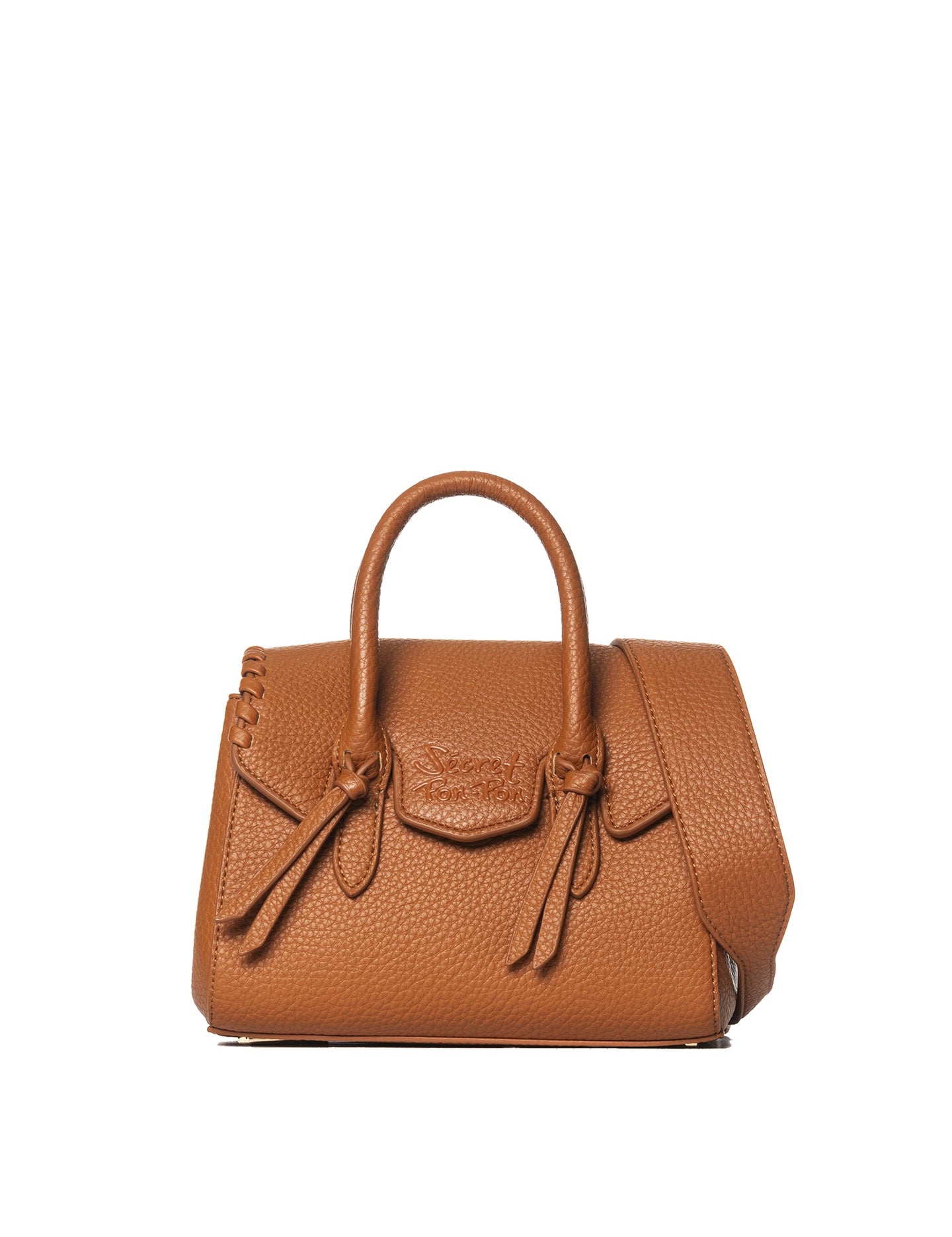 Borsa a Mano in Polyurethane Cognac