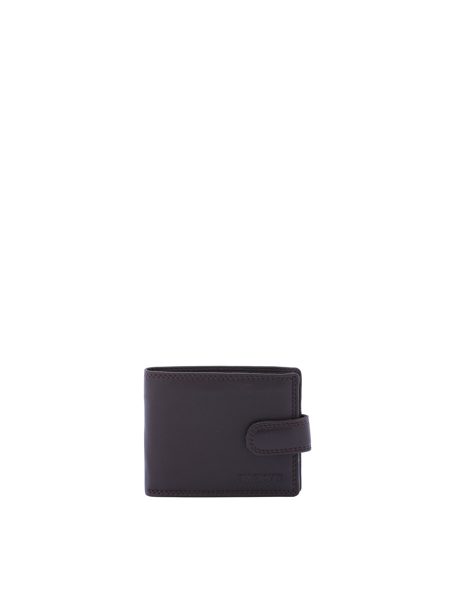 Portafoglio uomo in vera pelle Casual LB7602-57-MARRONE SCURO Laura Biagiotti