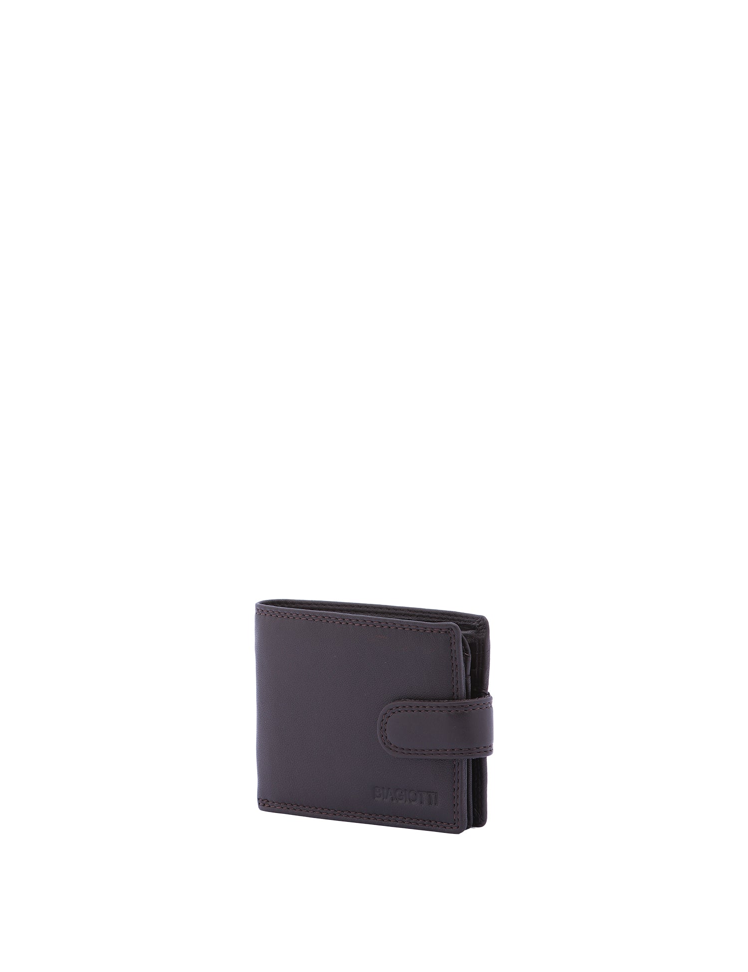 Portafoglio uomo in vera pelle Casual LB7602-57-MARRONE SCURO Laura Biagiotti