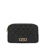 Borsa a Spalla in 100% Pu Vegan Leather Nero