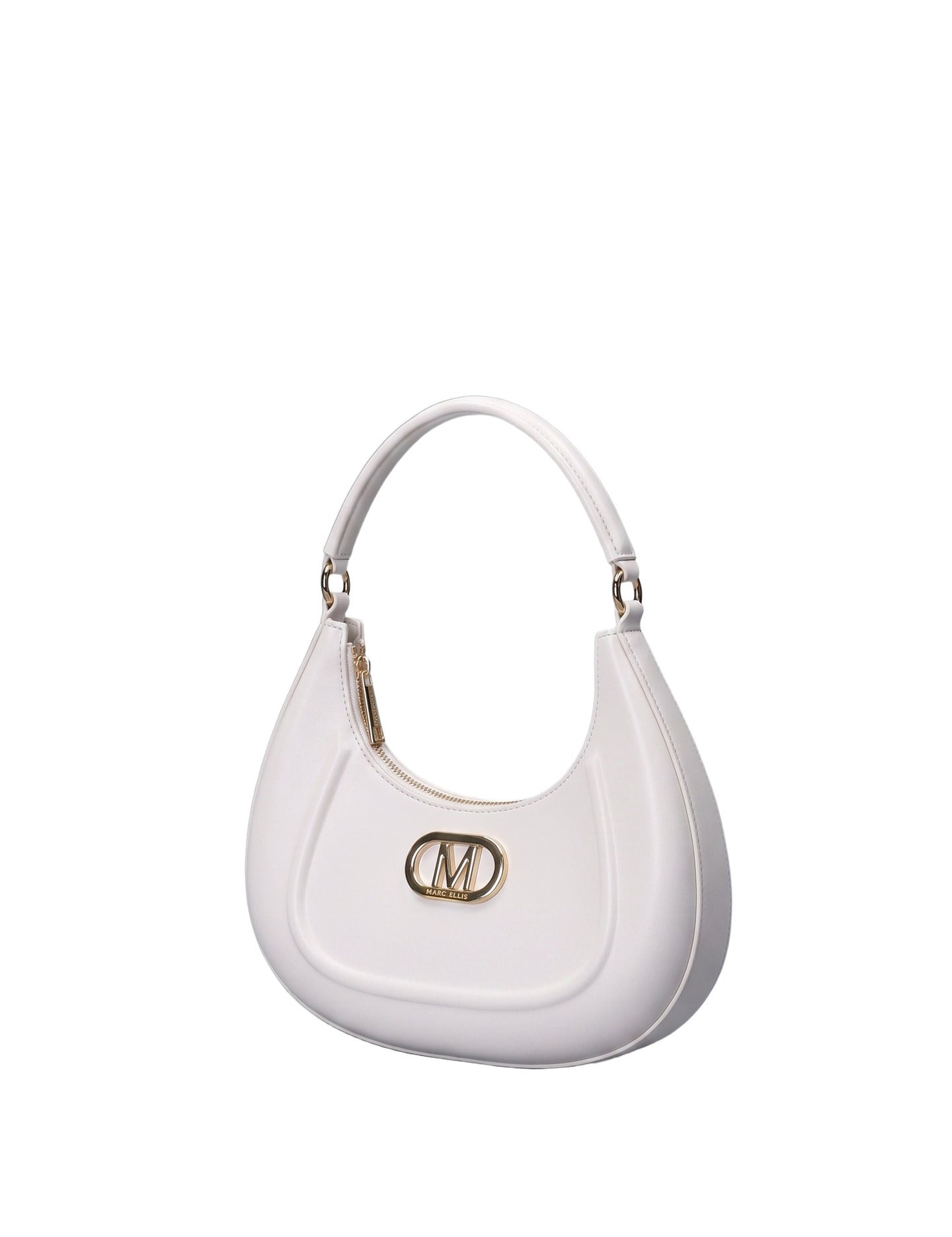 Borsa a Spalla in 100% Pu Vegan Leather Panna
