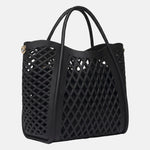 Borsa a Mano in 100% Pu Vegan Leather Nero