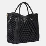 Borsa a Mano in 100% Pu Vegan Leather Nero