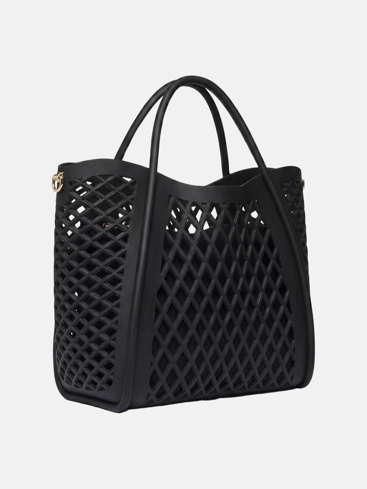 Borsa a Mano in 100% Pu Vegan Leather Nero