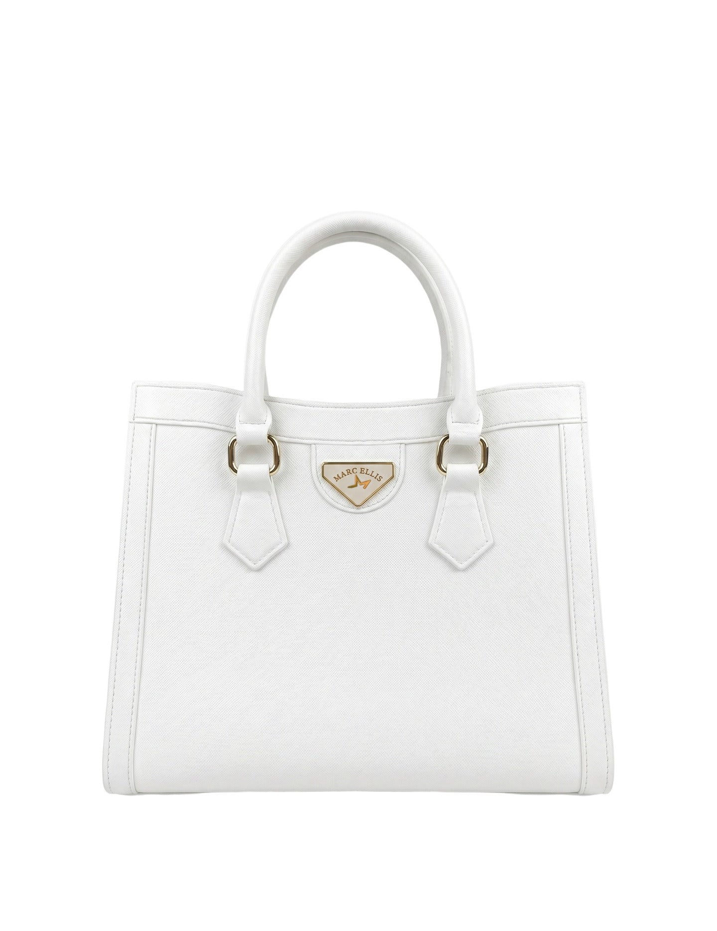 Borsa a Mano in 100% Pu Vegan Leather Panna
