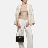 Borsa a Spalla in 100% Pu Vegan Leather Nero