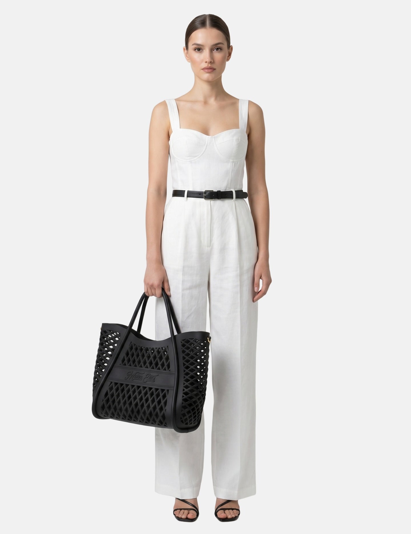 Borsa a Mano in 100% Pu Vegan Leather Nero