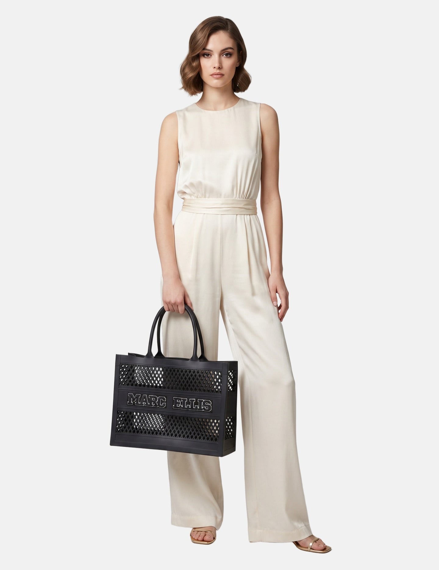 Borsa a Mano in 100% Pu Vegan Leather Nero