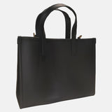 Borsa a Spalla in 100% Pu Vegan Leather Nero