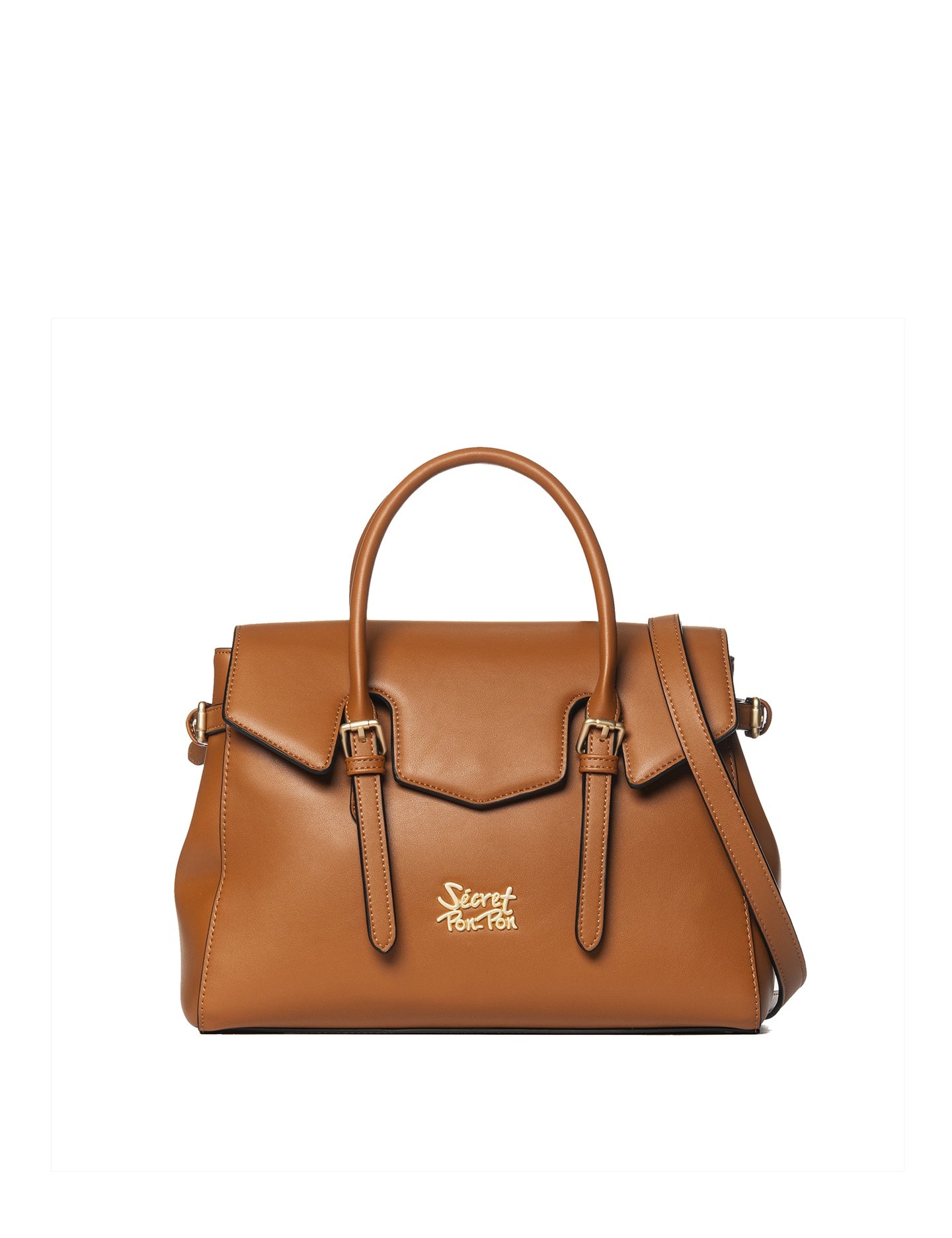 Borsa a Mano in Polyurethane Cognac