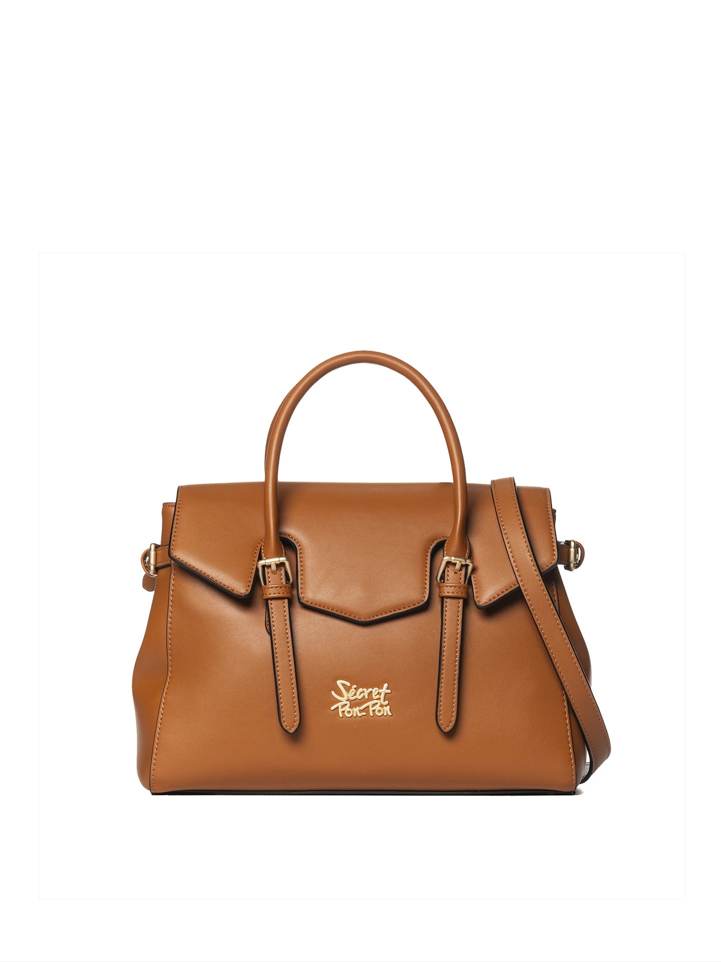 Borsa a Mano in Polyurethane Cognac