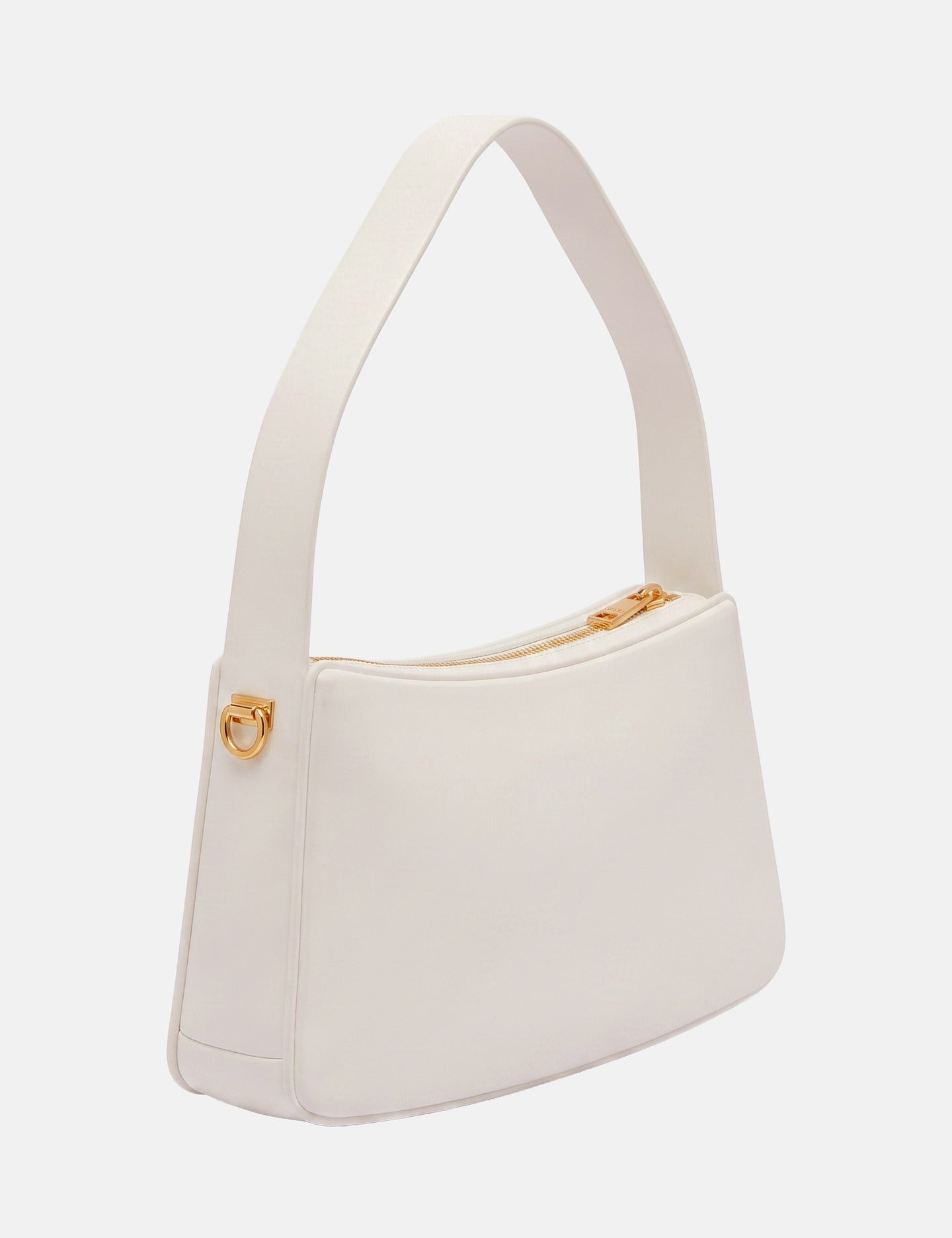 Borsa a Spalla in 100% Pu Vegan Leather Panna