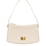 Borsa a Spalla in 100% Pu Vegan Leather Panna