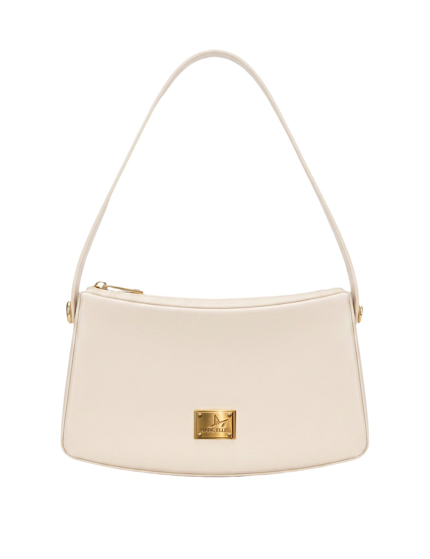 Borsa a Spalla in 100% Pu Vegan Leather Panna