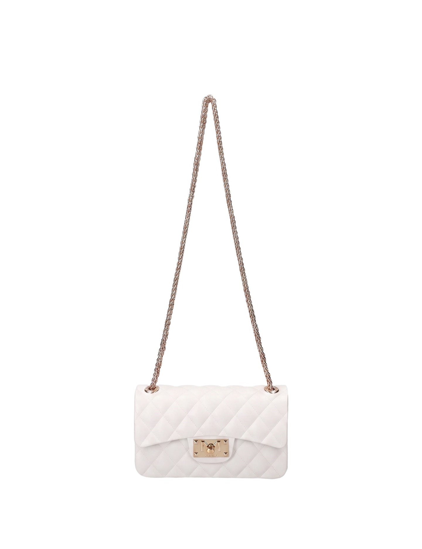 Borsa a Mano in 100% Pu Vegan Leather Panna