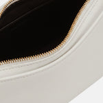 Borsa a Spalla in 100% Pu Vegan Leather Panna