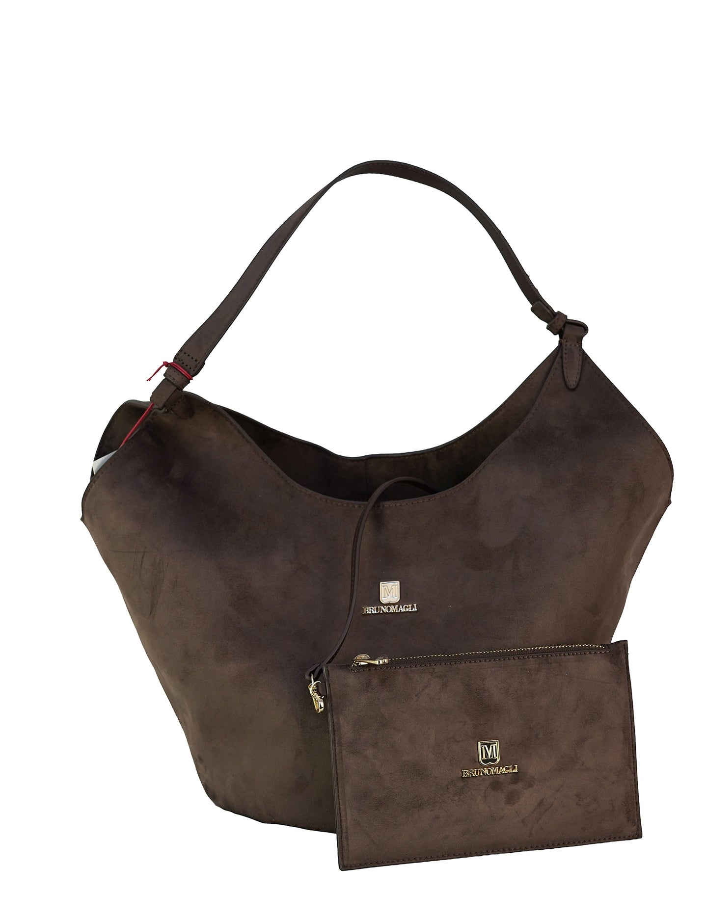 Borsa a Spalla in Poliestere Marrone
