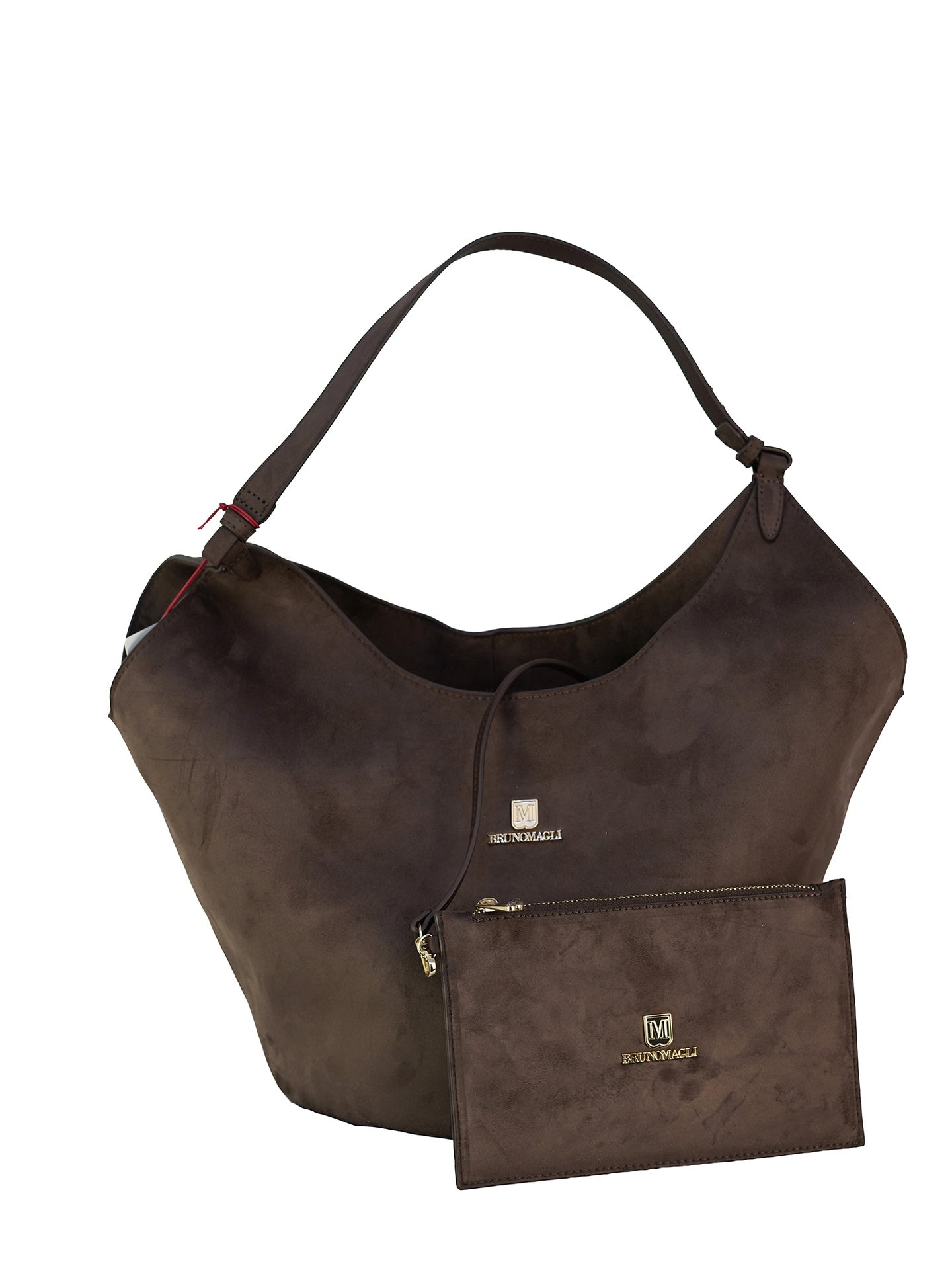 Borsa a Spalla in Poliestere Marrone