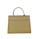 Borsa a Mano in Pelle Vegana Beige Scuro