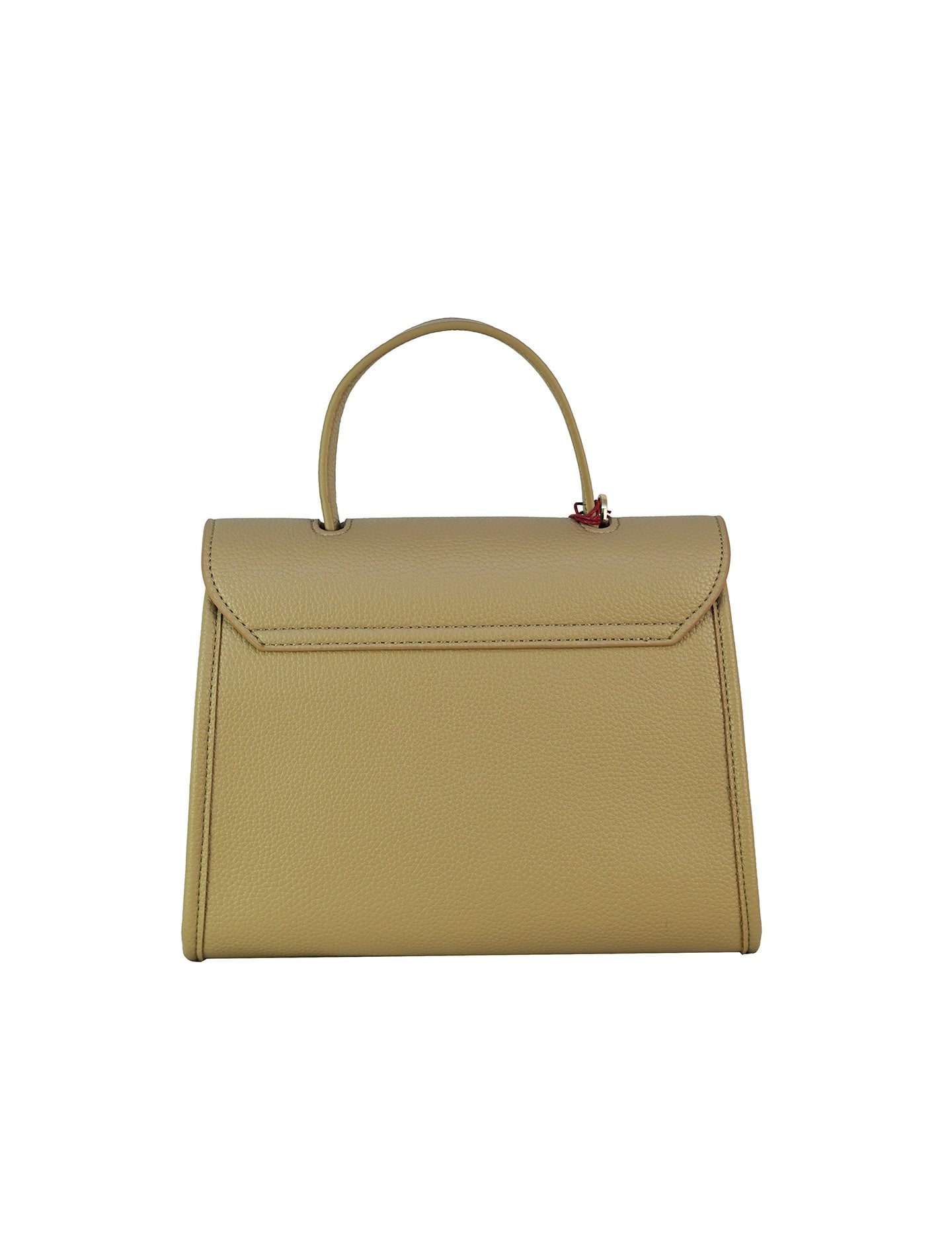 Borsa a Mano in Pelle Vegana Beige Scuro