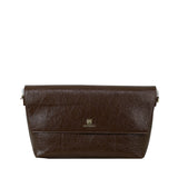 Borsa a Spalla in Pelle Vegana Marrone