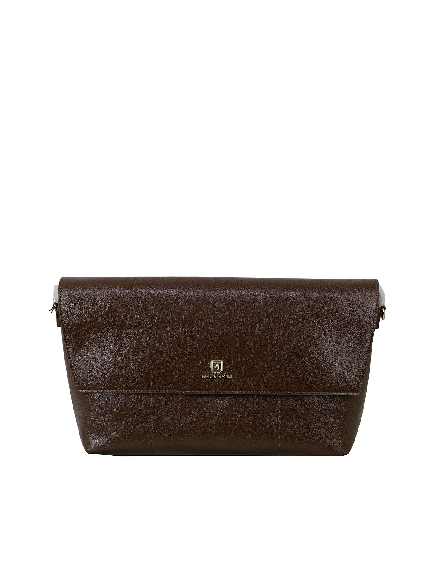 Borsa a Spalla in Pelle Vegana Marrone