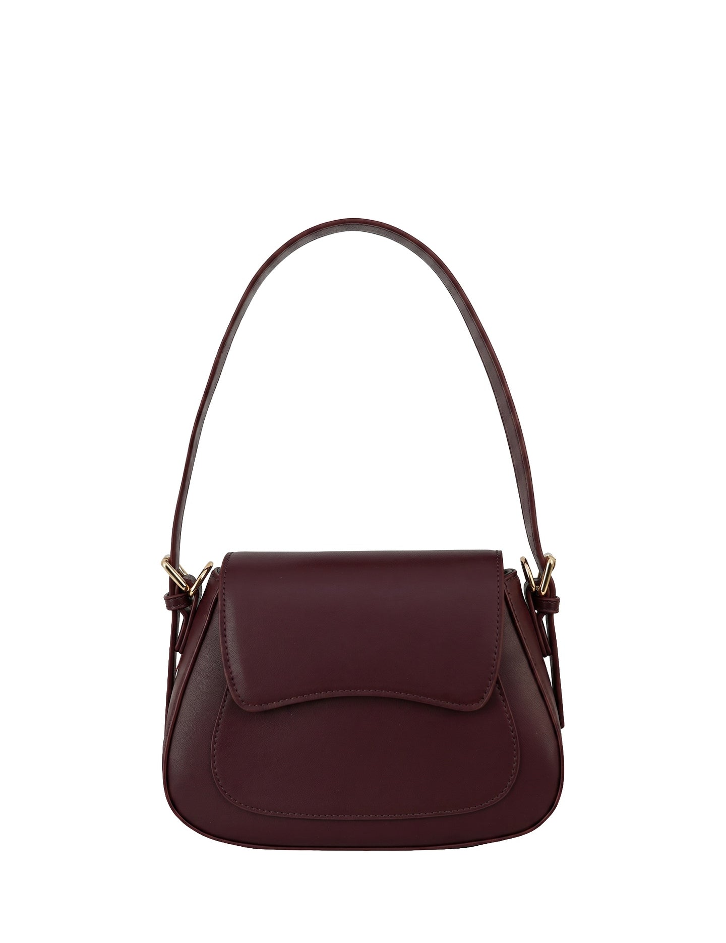 Borsa a Mano in Pelle Vegana Bordeaux