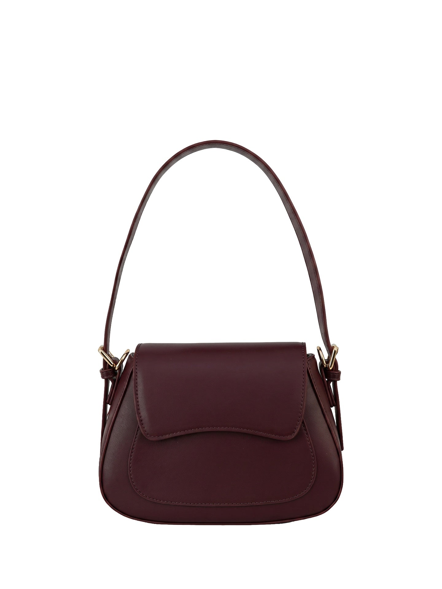 Borsa a Mano in Pelle Vegana Bordeaux