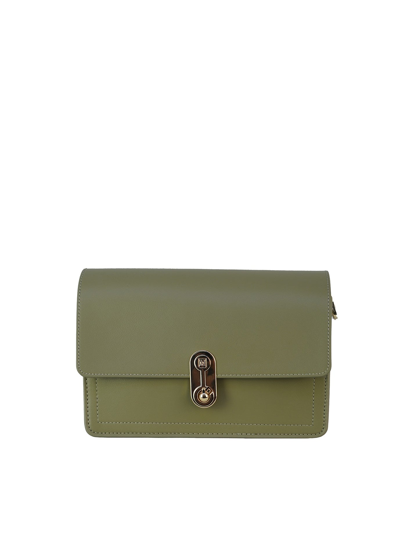 Borsa a Spalla in Pelle Vegana Beige Scuro