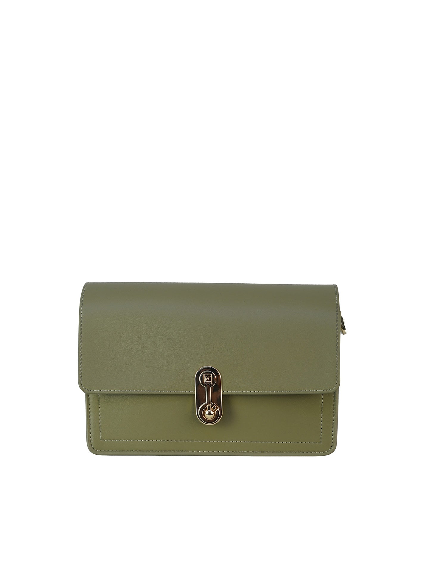 Borsa a Spalla in Pelle Vegana Beige Scuro
