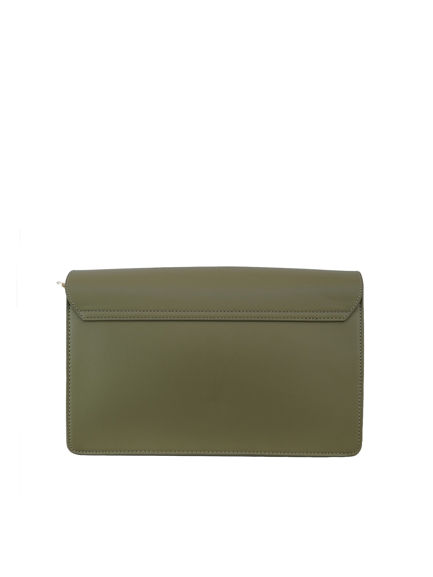 Borsa a Spalla in Pelle Vegana Beige Scuro