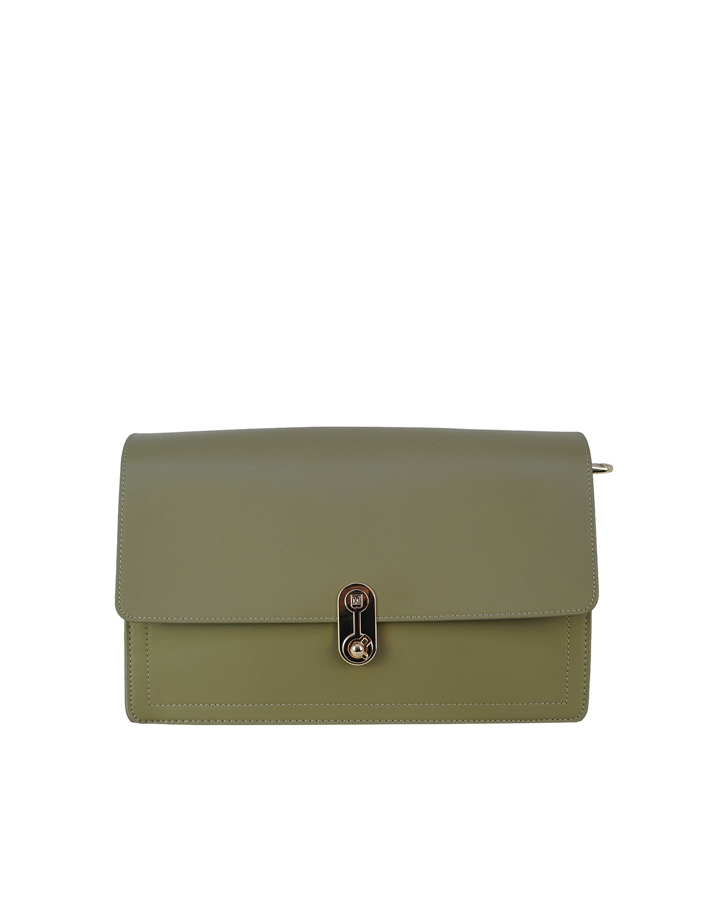 Borsa a Spalla in Pelle Vegana Beige Scuro