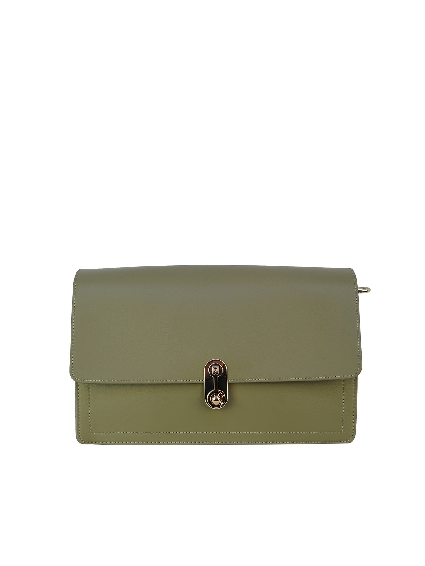 Borsa a Spalla in Pelle Vegana Beige Scuro