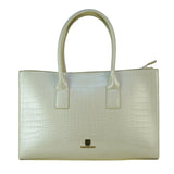 Borsa Shopper in Pelle Vegana Panna