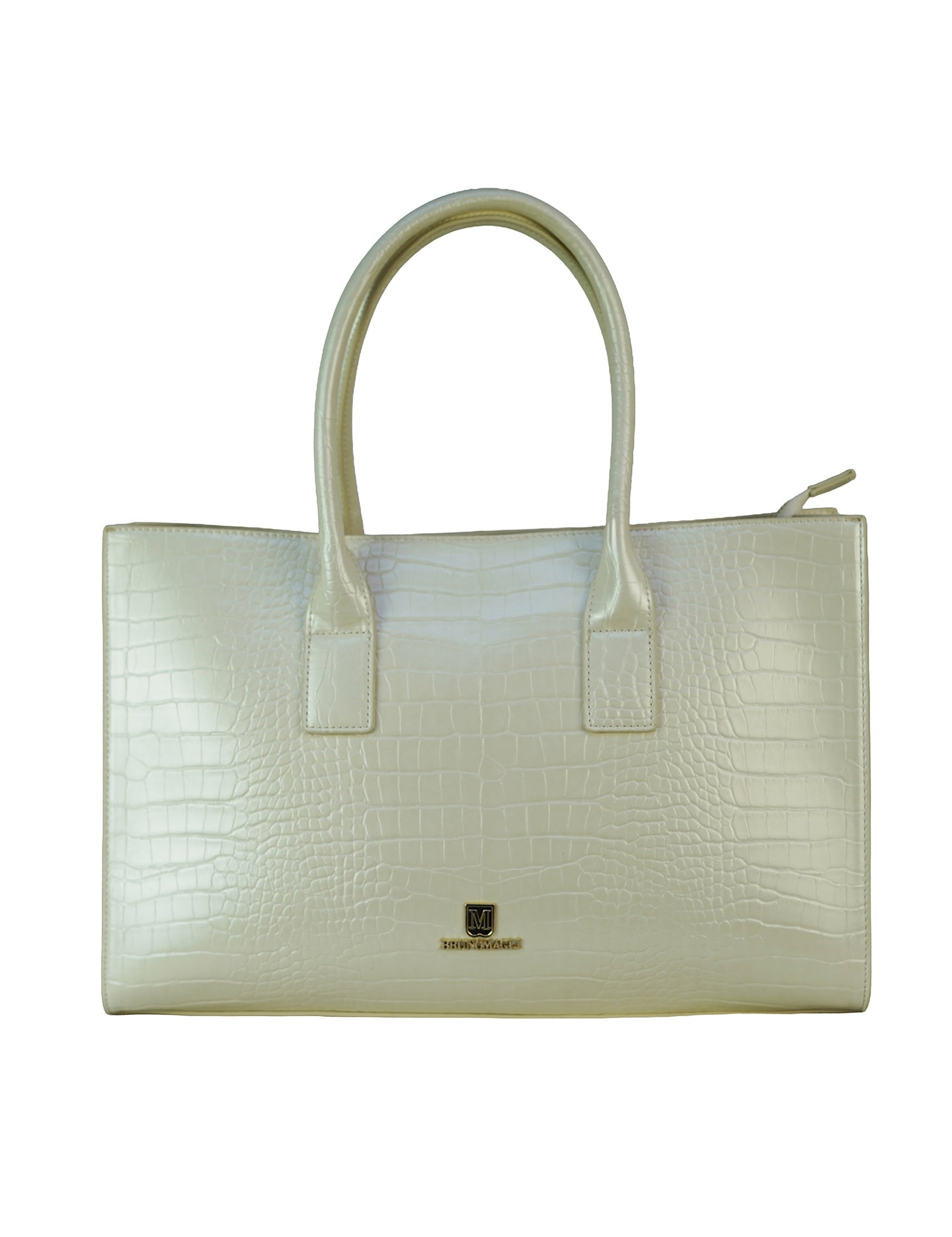 Borsa Shopper in Pelle Vegana Panna