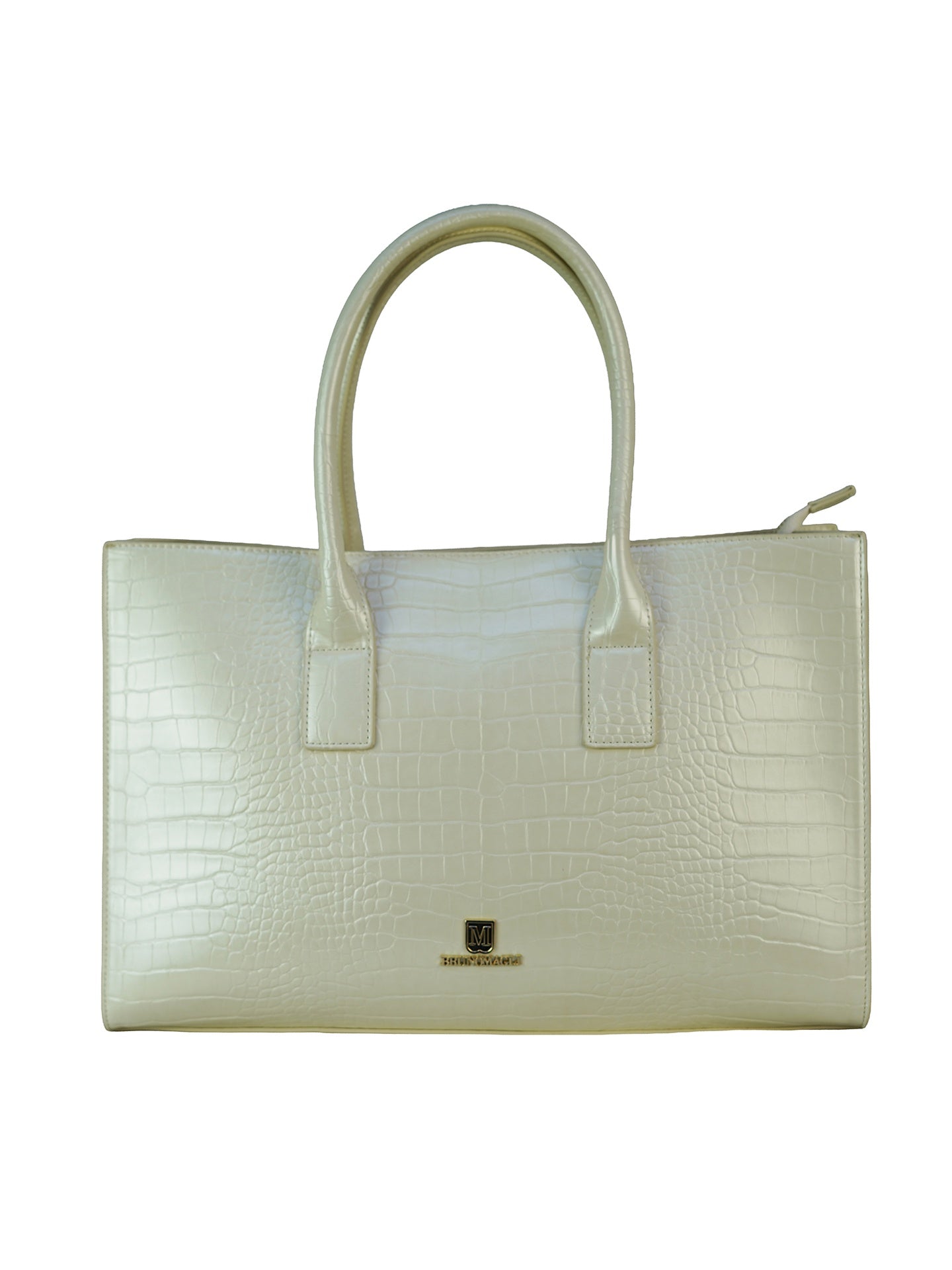 Borsa Shopper in Pelle Vegana Panna