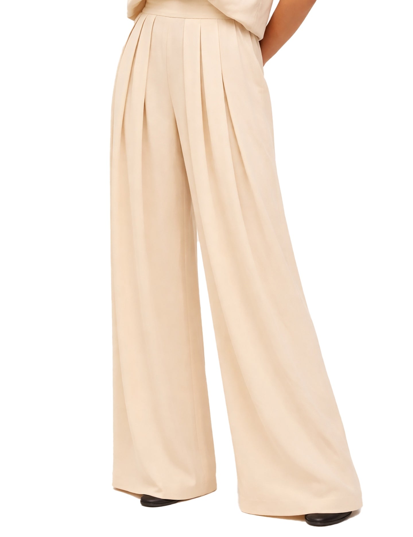 Pantaloni in 80% VISCOSA 20% LINO Beige