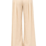 Pantaloni in 80% VISCOSA 20% LINO Beige