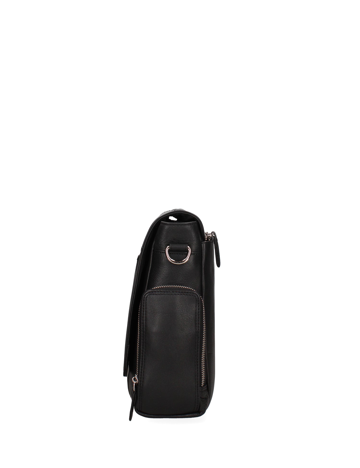 Borsa a Tracolla in Vera Pelle Nero